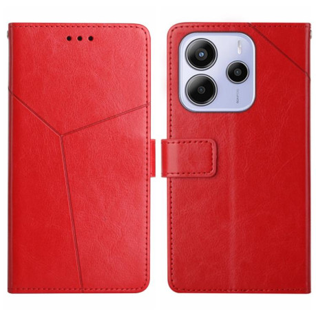 Чехол-книжка Y-shaped Pattern на Xiaomi Redmi Note 14 4G 164.48mm - красный