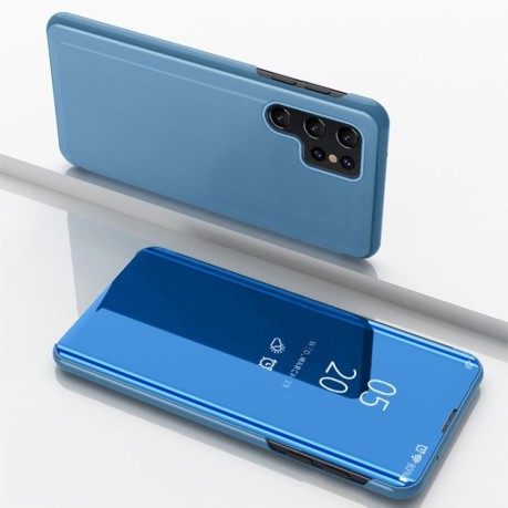 Чохол книжка Clear View для Samsung Galaxy S22 Ultra 5G - блакитний