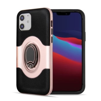 Противоударный чехол Dual Layer with 360 Degree Rotating на iPhone 12 Mini - розовое золото