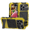 Протиударний металевий чохол R-JUST Dustproof на iPhone 15 Pro Max - жовтий
