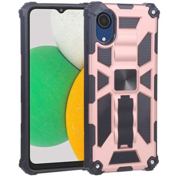 Противоударный чехол Magnetic Armor для Samsung Galaxy A03 Core - розовое золото