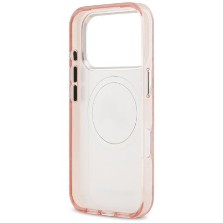 Оригинальный чехол Karl Lagerfeld IML Glitter Karl&amp;Choupette Heads Logo с MagSafe на iPhone 17 Pro Max - Pink