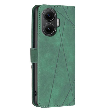 Чехол-книжка Rhombus Texture для Xiaomi Poco F7 5G - зеленый