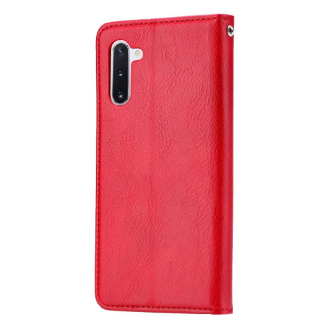 Кожаный чехол-книжка Knead Skin Texture на Samsung Galaxy Note10-красный