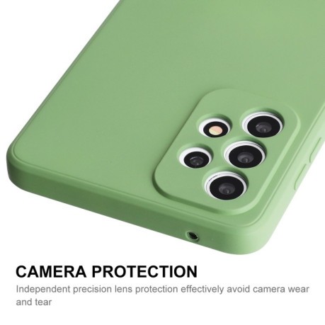 Противоударный чехол ENKAY Liquid Silicone для Samsung Galaxy A73 5G - зеленый