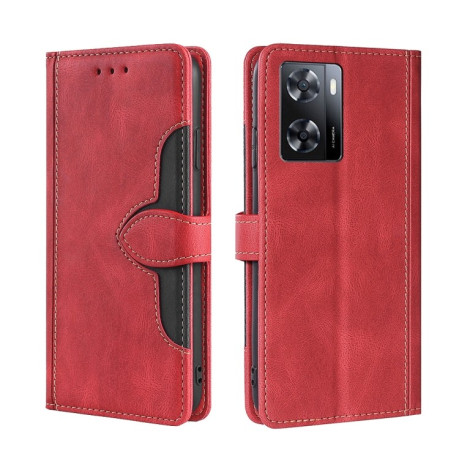 Чехол-книжка Stitching Skin Feel для OPPO A57s /OnePlus Nord N20 SE   - красный
