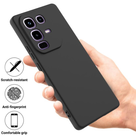 Силиконовый чехол Solid Color Liquid Silicone на Infinix Note 50 4G / 50 Pro 4G - черный