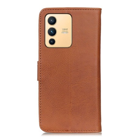 Чехол-книжка KHAZNEH Cowhide Texture на Vivo S12 / V23 5G - коричневый