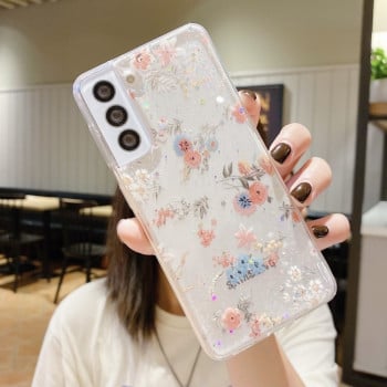 Противоударный чехол Fresh Small Floral Epoxy TPU для Samsung Galaxy A25 - D01 Beautiful Bouquet