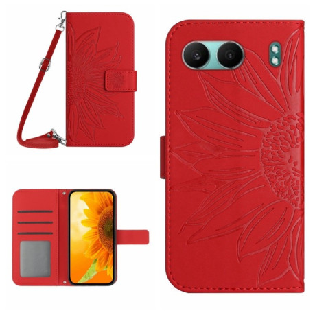 Чехол-книжка Skin Feel Sun Flower для OnePlus Nord 4 5G - красный