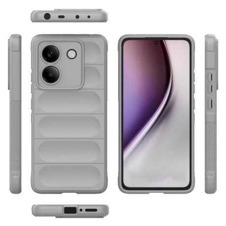 Силиконовый чехол Magic Flannel для Xiaomi Poco M7 Pro 5G - серый