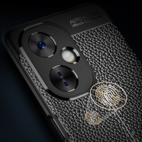 Чохол протиударний Litchi Texture на OnePlus Nord N30/CE 3 Lite - чорний
