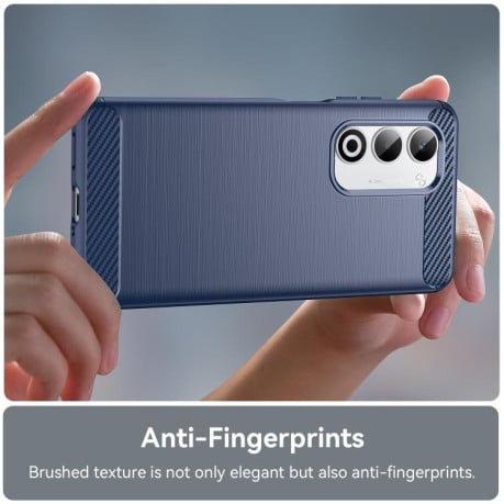 Чехол Brushed Texture Carbon Fiber на OPPO A5 4G Global - синий