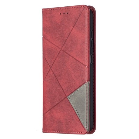 Чехол-книжка Rhombus Texture на Samsung Galaxy A52/A52s - красный