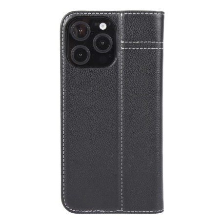 Чохол протиударний GEBEI Top-grain Horizontal Flip Leather для iPhone 16 Pro Max - чорний