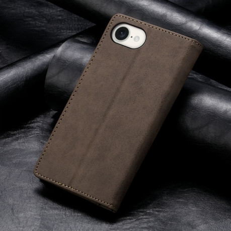Чехол-книжка Business Solid Color Magnetic RFID Leather на iPhone 16e - коричневый