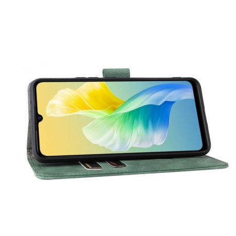 Чехол-книжка Buckle Calf Texture для Vivo S10e / V23e - зеленый