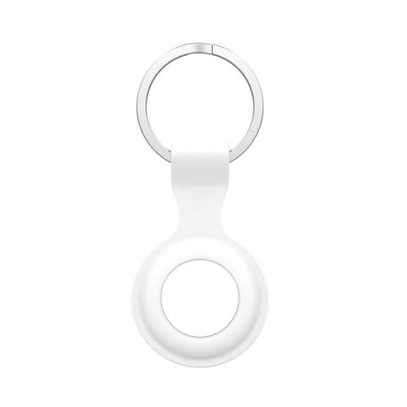 Силиконовый брелок с кольцом для AirTags - белый