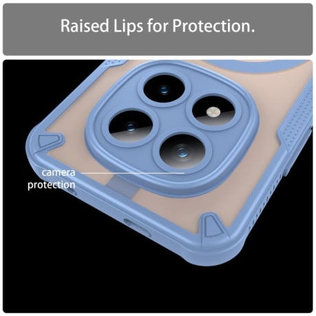 Протиударний гібридний чохол Armor Glaze з MagSafe для Poco 8 Pro/Redmi Note 15 Pro+ 5G 163.3mm / Poco M8 Pro — синій