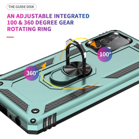 Противоударный чехол 360 Degree Rotating Holder на Samsung Galaxy A52/A52s - зеленый