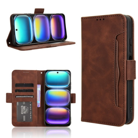 Чехол-книжка Skin Feel Calf на Infinix Hot 50 4G - коричневый