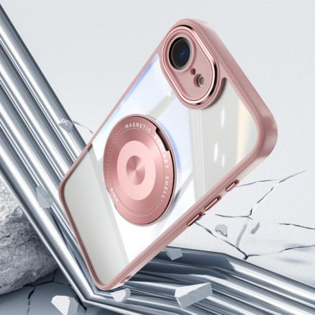 Противоударный чехол MagSafe Acrylic Hybrid для iPhone 16e - розовый