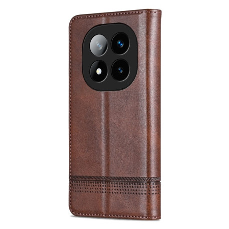 Чехол-книжка AZNS Magnetic Calf на Xiaomi Redmi Note 14 Pro 5G/Poco X7 - темно-коричневый