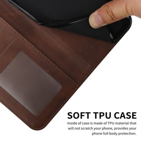 Чехол-книжка Stitching Calf Texture для Infinix GT 20 Pro - коричневый