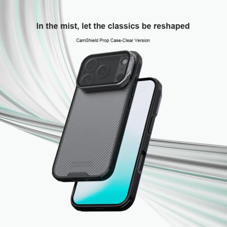 Чохол NILLKIN CamShield Prop Transparent Mirror Cover Translucent на iPhone 17 Pro - чорний