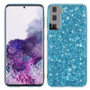 Ударозащитный чехол Glittery Powder на Samsung Galaxy S22 Ultra 5G - синий