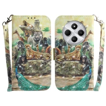 Чохол-книжка 3D Painting для Xiaomi Redmi 14C 4G/Poco C75/Redmi A4 5G - Zoo