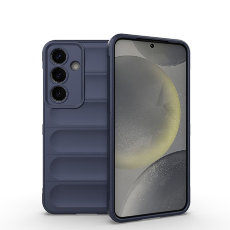 Силиконовый чехол Magic Flannel для Samsung Galaxy S25 5G - синий