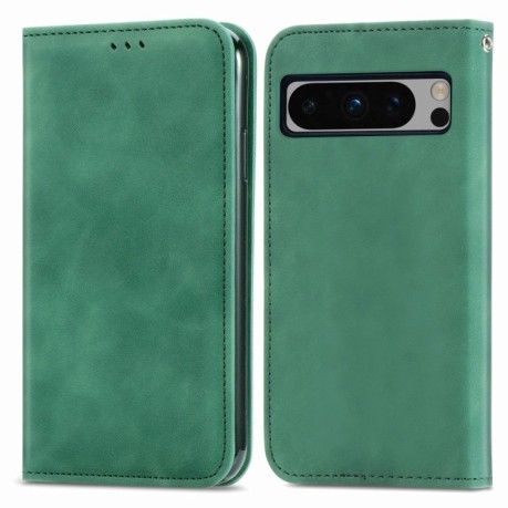 Чохол-книжка Retro Skin Feel Business Magnetic для Google Pixel 8a - зелений