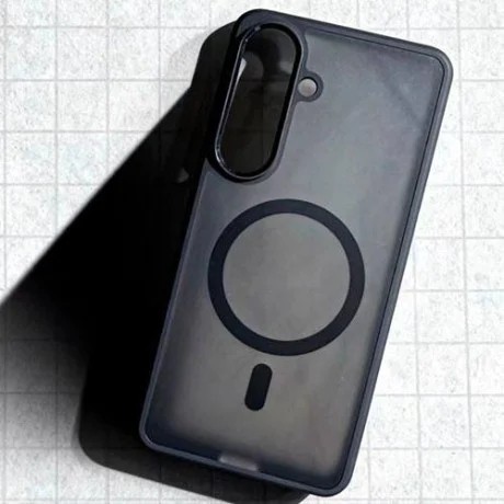 Чехол MagSafe Holder Armor гибрид на Samsung Galaxy A57 5G — матовый чёрный