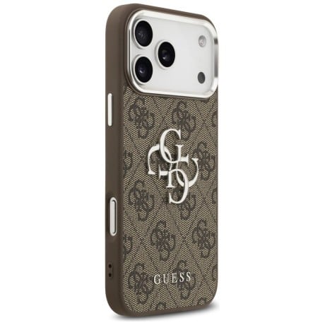 Оригинальный чехол Guess 4G Big Logo на iPhone 17 Pro Max - Brown - Silver
