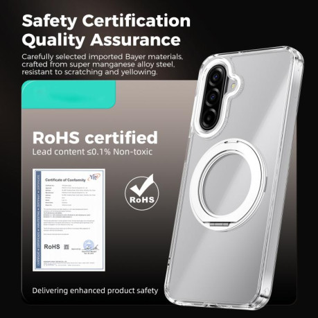 Чехол Abeel Q-Luck с MagSafe и поворотным держателем для Samsung Galaxy A07 4G — голубой