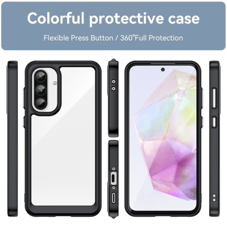 Протиударний чохол Colorful Acrylic Series для Samsung Galaxy A56 5G - чорний