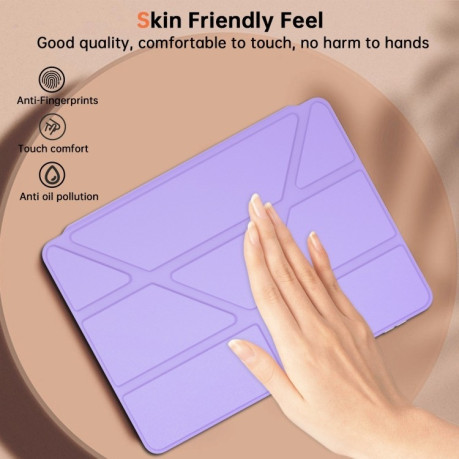 Чехол-книжка Clear Acrylic Demation Leather для Xiaomi Pad 7 / 7 Pro - фиолетовый