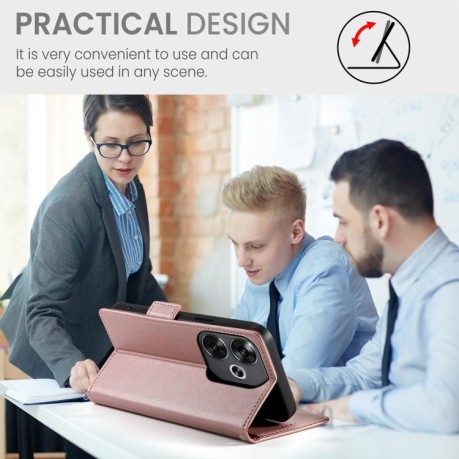 Чохол-книжка Side Buckle Magnetic Frosted Leather для Xiaomi Redmi Turbo 4 Pro / Xiaomi Poco F7 - золото