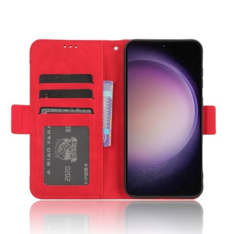 Чехол-книжка Skin Feel Calf на Samsung Galaxy S23 FE 5G - красный