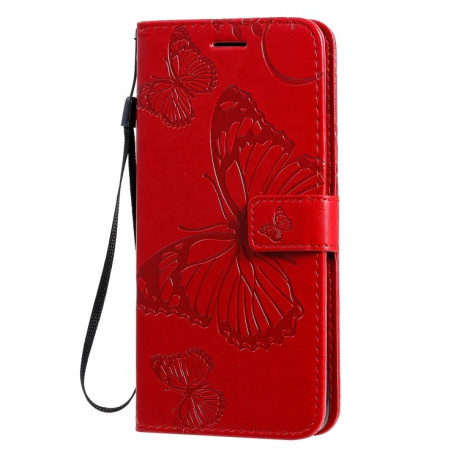 Чохол-книжка Pressed Printing Butterfly Pattern на Samsung Galaxy S20 Ultra-червоний