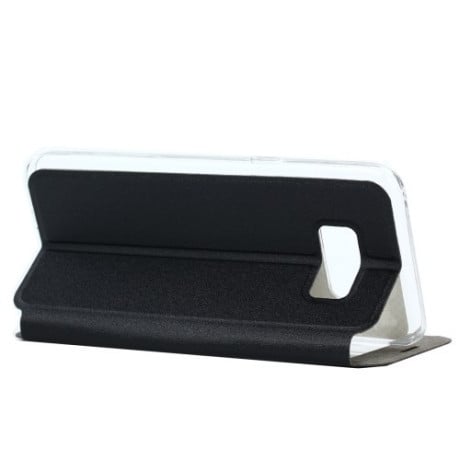 Чоловіча книжка Business Style Frosted Texture Display ID SlideUnlock Holder для Samsung Galaxy S8 + / G9550-чорна