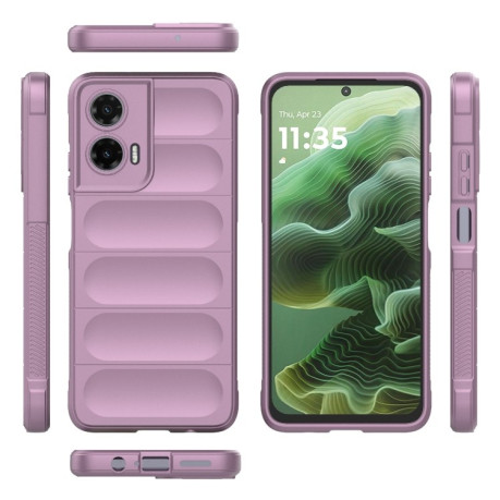 Силіконовий чохол Magic Flannel для Motorola Moto G35 5G Global - фіолетовий