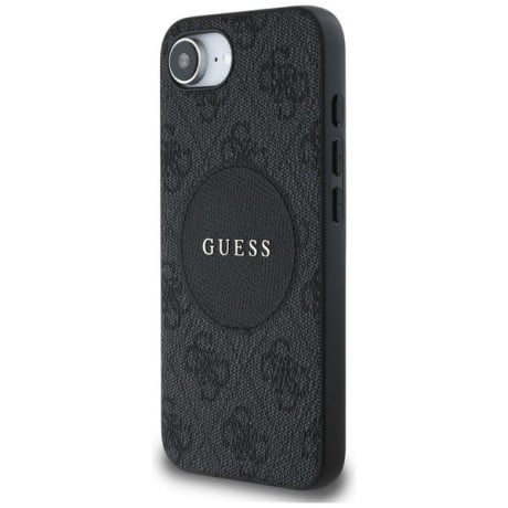 Оригінальний чохол Guess 4G Circle Classic MagSafe для iPhone 16e - black