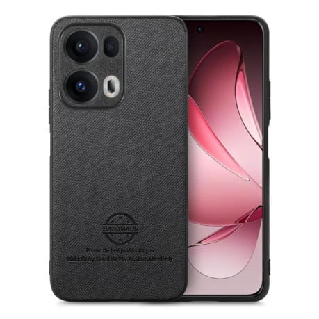 Чохол Twill Fabric Leather Skin Back для OPPO Reno13 Global - чорний