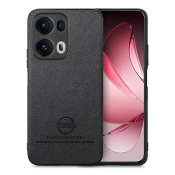Чохол Twill Fabric Leather Skin Back для OPPO Reno13 Pro Global - чорний