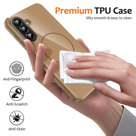 Чохол Glossy TPU Shockproof з MagSafe на Samsung Galaxy A17 5G/4G - золотий