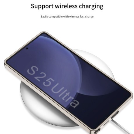 Протиударний чохол GKK Rotor Bracket Recessed Card Bag Full Coverage для Samsung Galaxy S25 Ultra 5G - фіолетовий