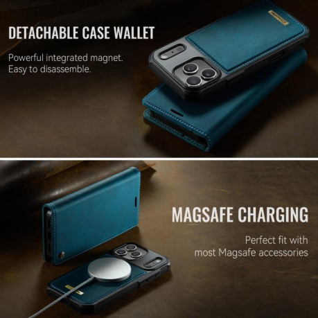 Чехол-книжка CaseMe C49 магнитный с RFID-блокировкой для iPhone 17 Pro — зелёный