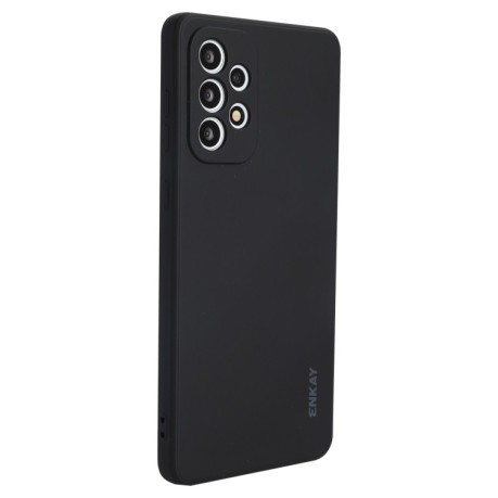 Противоударный чехол ENKAY Liquid Silicone для Samsung Galaxy A73 5G - черный